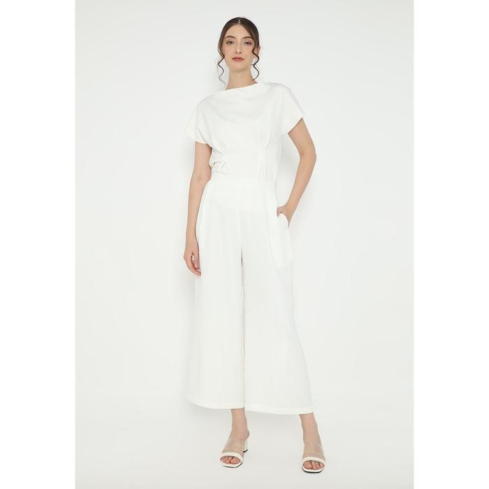 Ready Celana Wanita Kulot Panjang Putih Casual Polos Arlette By Brilliant Girl