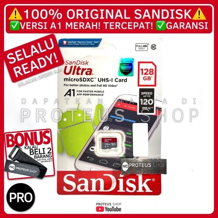Terbaik Micro Sd Card 128Gb A1 100% Original Sandisk Sdxc Memori 128 Gb 100% Ori