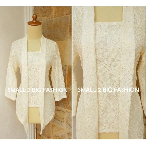 kebaya kutubaru / kebaya bali / kebaya akad / kebaya putih longtorso