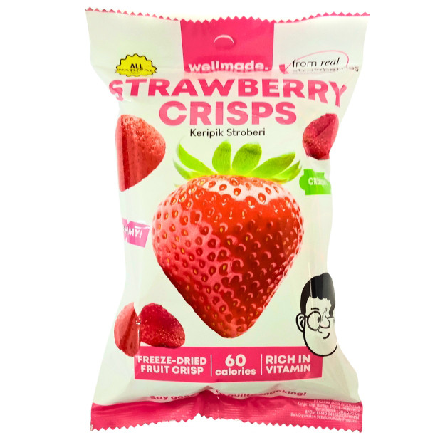

S32587 WELLMADE STRAWBERRY CRISPS KERIPIK 20GR MAJU BERSAMA (20250910)