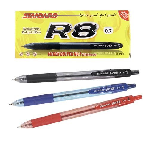 

OJ Ballpoint Pulpen Bolpen Standard R8 0.7 Auto Clip ( 1 Lusin )