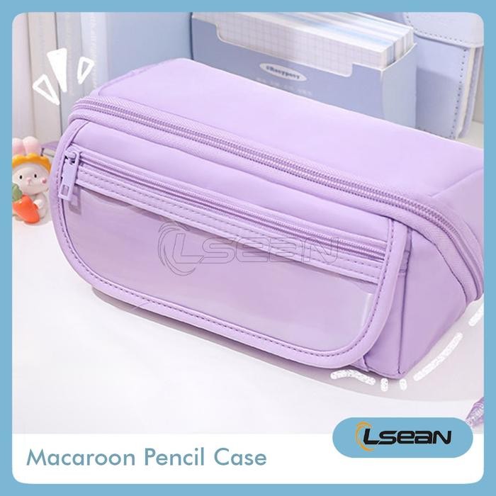 

OJ PENCIL CASE ORGANIZER POLOS TAS PENSIL RISLETING LAPIS AESTHETIC KOREA WARNA PASTEL MACAROON