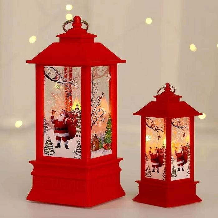 Lentera Lilin Natal Lampu Led Lilin Elektrik Souvenir Natal