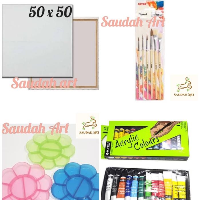 

Paket Kanvas Lukis (Kanvas 50X50,Kuas,Palet ,Cat Akrilik)
