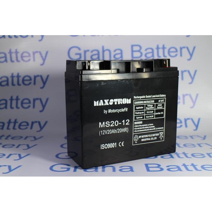 Ready Aki Genset 12v 20ah 12v20ah 12 v 20 ah MAXSTROM Kering Baterai
