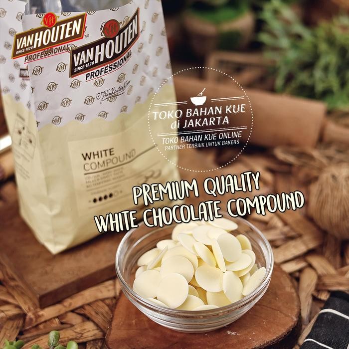 

Stok Baru Van Houten Professional Repack 250gr Signature WHITE Compound Coin Baking Chocolate Putih