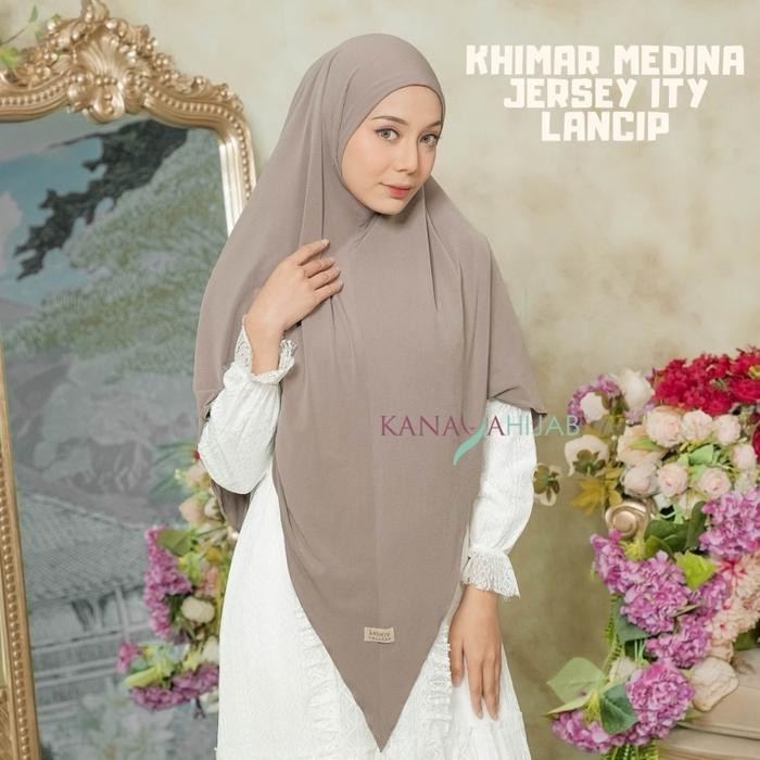 Pilihan- Kanaya Khimar Medina Jumbo Jersey Ity,Hijab Umroh Haji Syar'I Syari Panjang
