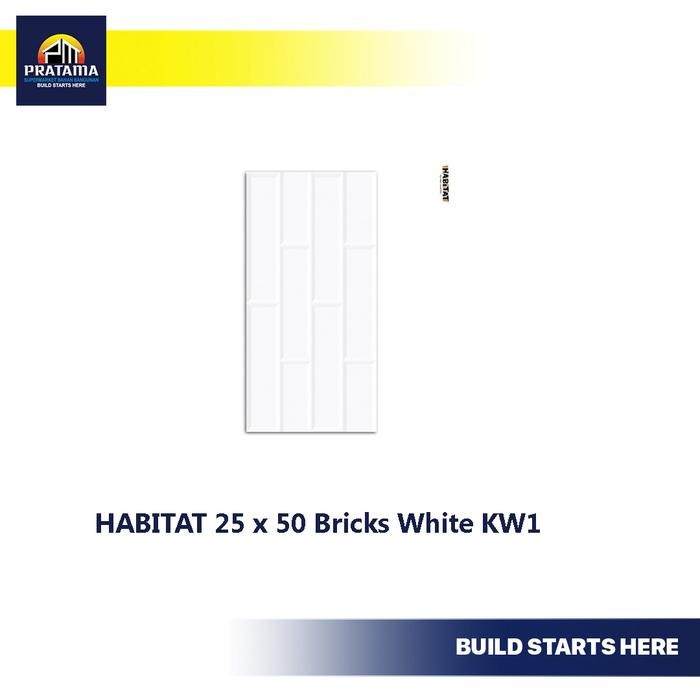 KERAMIK HABITAT 25 x 50 Bricks White KW1