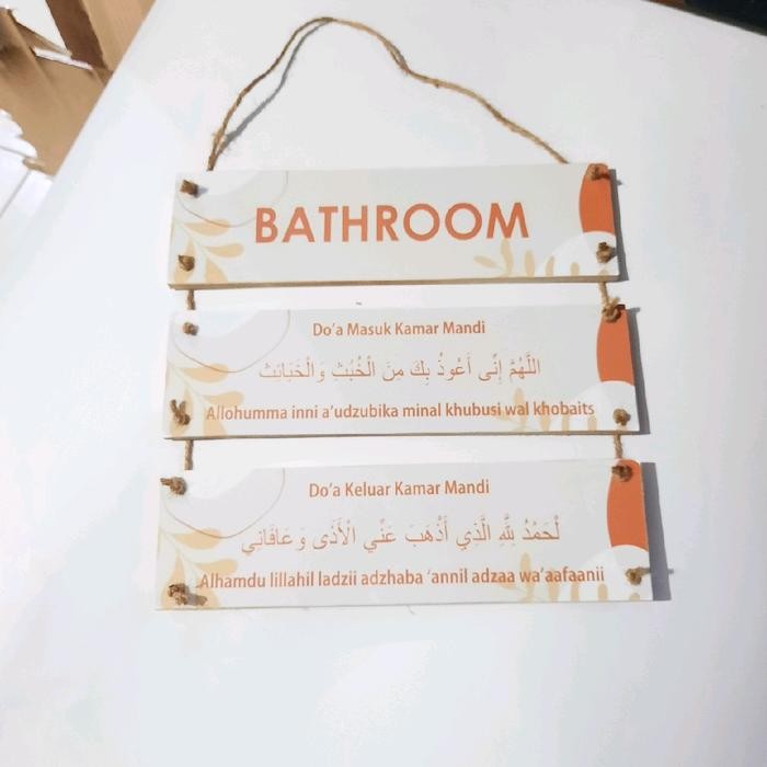 [COD] Handmadeku - Dekorasi Gantung Aesthetic Tulisan Doa keluar masuk kamar mandi [ bathroom]