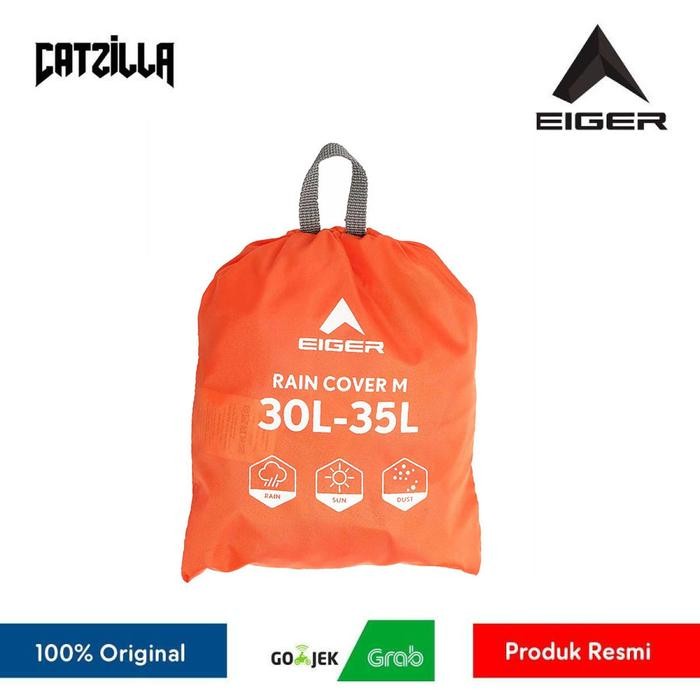 Penutup Tas Ransel Eiger Rain Cover Medium Durable 30-35L Color Orange