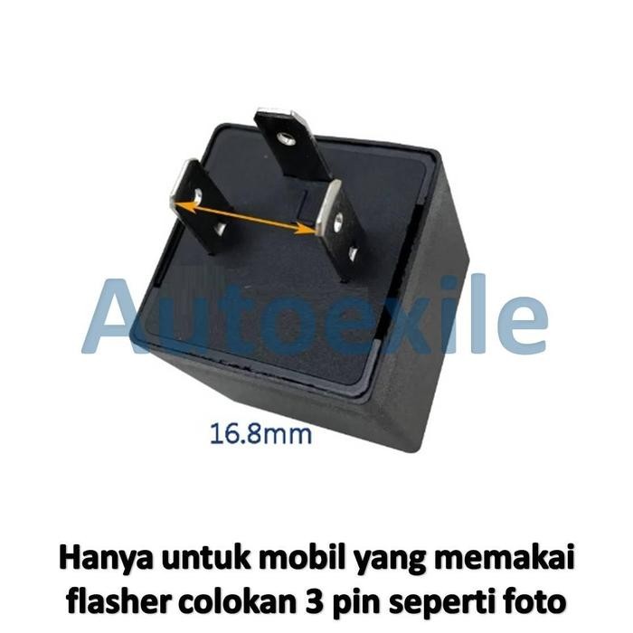 Flasher Mobil LED 3Kaki CF13KT CF14KT Atur Kecepatan Kedip Lampu Sein Sen Sign Car Flaser Stel Cepat