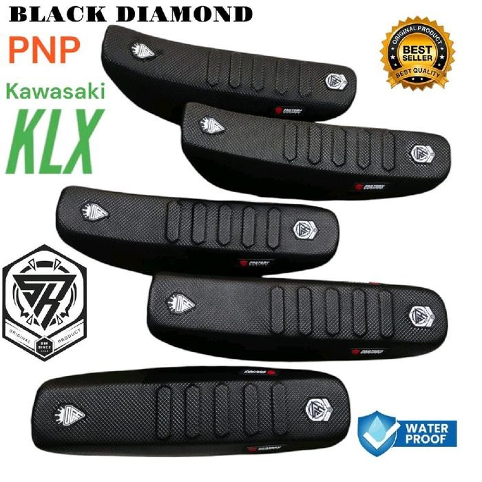 Jok Set Supermoto Pnp Klx Kawasaki Supermoto D Tracker,Klx Bf Klx Trail Busa Tebal Cover Black