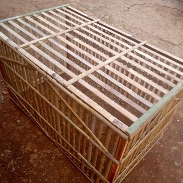KANDANG UMBARAN AYAM BANGKOK BAMBU LIPAT RAKITAN SIZE 120X70 CM