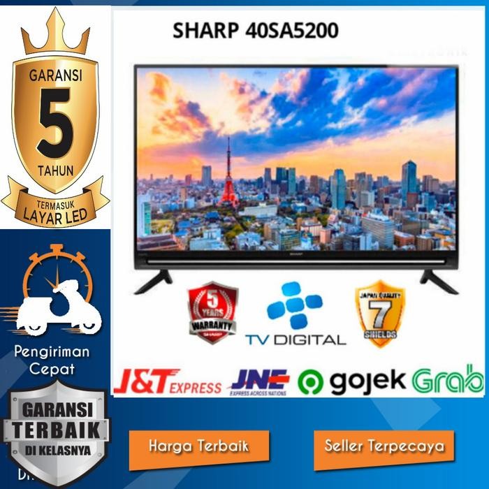 CMNO  Tv Led Sharp 40 Inch 40Sa5200I Digital Tv Full Hd Garansi Resmi 5 Thn