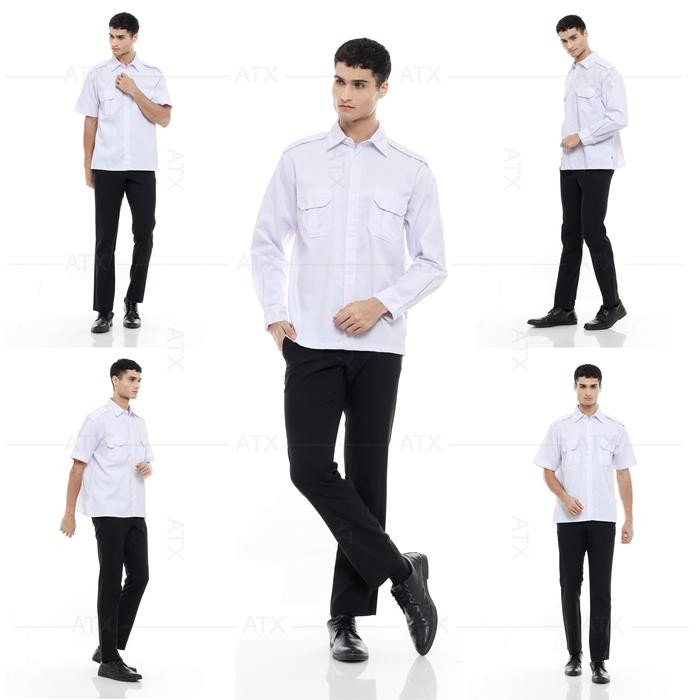 Baju Dinas Putih Seragam Kerja Lengan Panjang Pendek Kemeja PDH PDL PNS Tactical