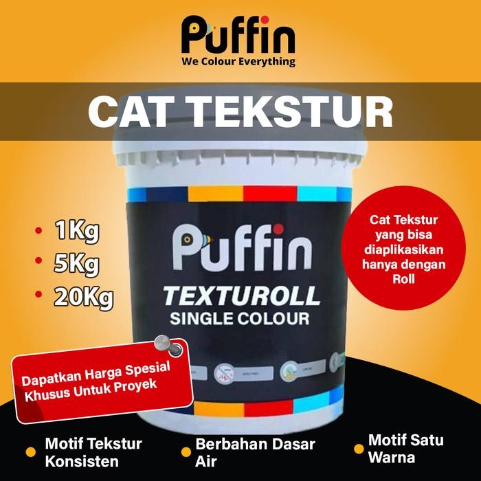 Cat Tembok Tekstur Puffin Texturolls (Motif Pasir Realistis)