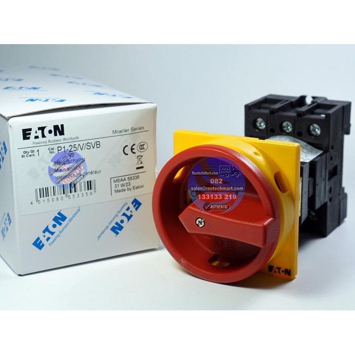Eaton P1-25/V/SVB Moeller Main Switch 25A 3Pole