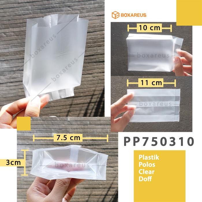 Pp750310 Pouch Plastik / Plastik Kue Polos Clear Doff/Plastik Mooncake