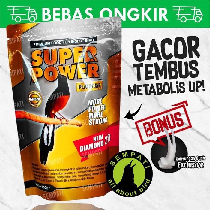 ces0- Super Power Platinum Voer Pur Murai Batu Pakan Burung Murai Kacer Plas