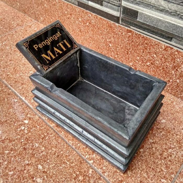 Asbak Batu Marmer Hitam Model Kuburan terlaris