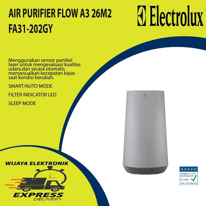 Air Purifier Electrolux FA31-202GY - Penjernih Udara HEPA 13