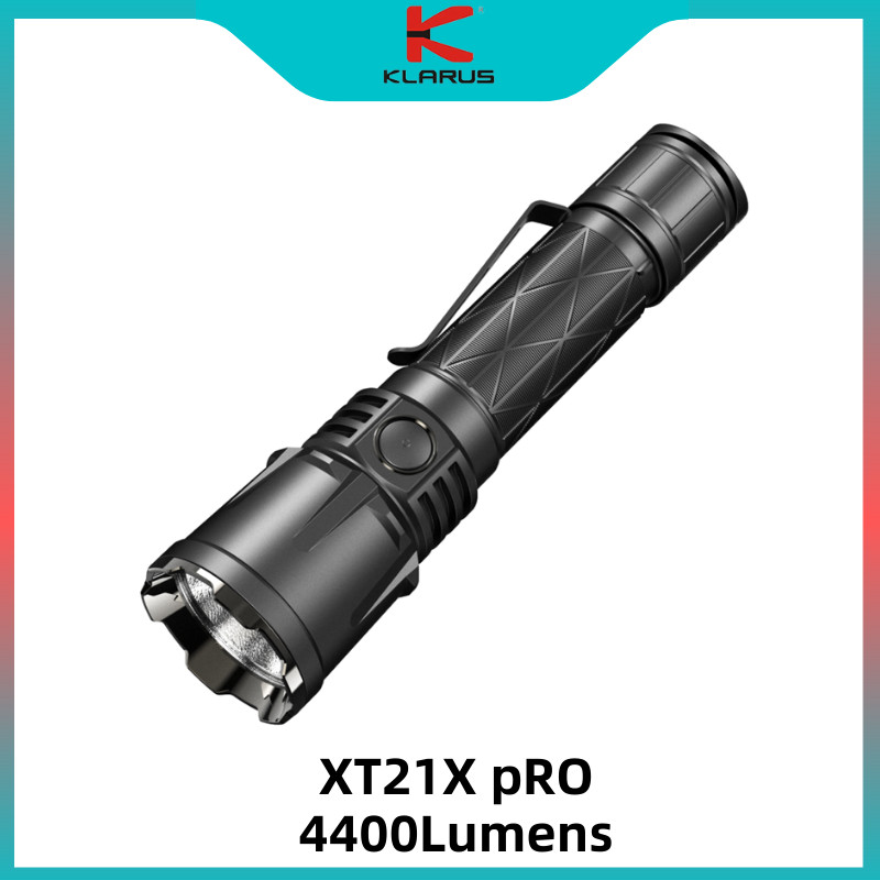 KLARUS XT21X Pro Tactical Flashlight 4400Lumens Micro-USB Rechargeabl Troch Lantern With 21700