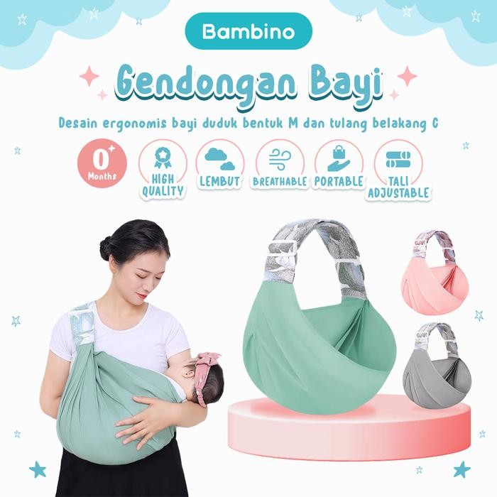 BAMBINO Kain Gendongan Bayi Newborn Gendongan Bayi Depan M Shape Baby Carrier Baby Newborn Infant