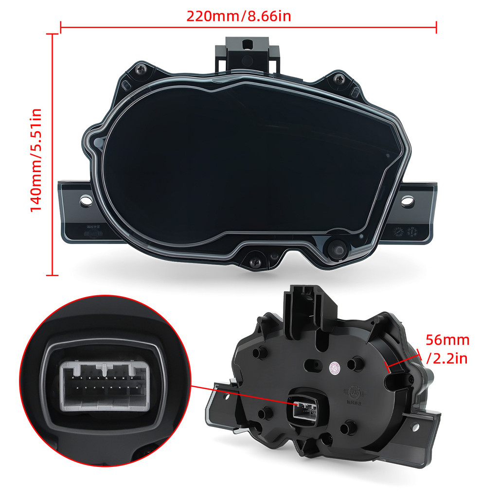 Led Motor Speed Gauge Motorcycle Digital Rpm Tachometer Gear Clock Display For Yamaha Y15 Y15Zr V1