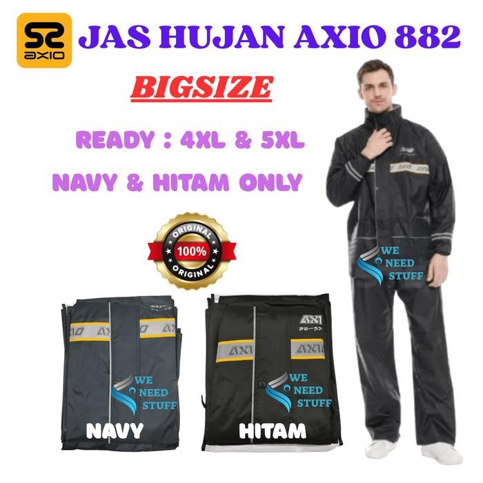 Promo Jas Hujan Axio 882 Size 4Xl 5Xl Big Size Jumbo Xxxxl Xxxxxl Mantel Mantol Axio 882