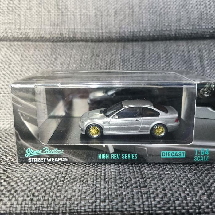 STOK TERBATAS  STANCE HUNTERS 1/64 BMW M3 E46 SILVER SH X STREET WEAPON TERJANGKAU