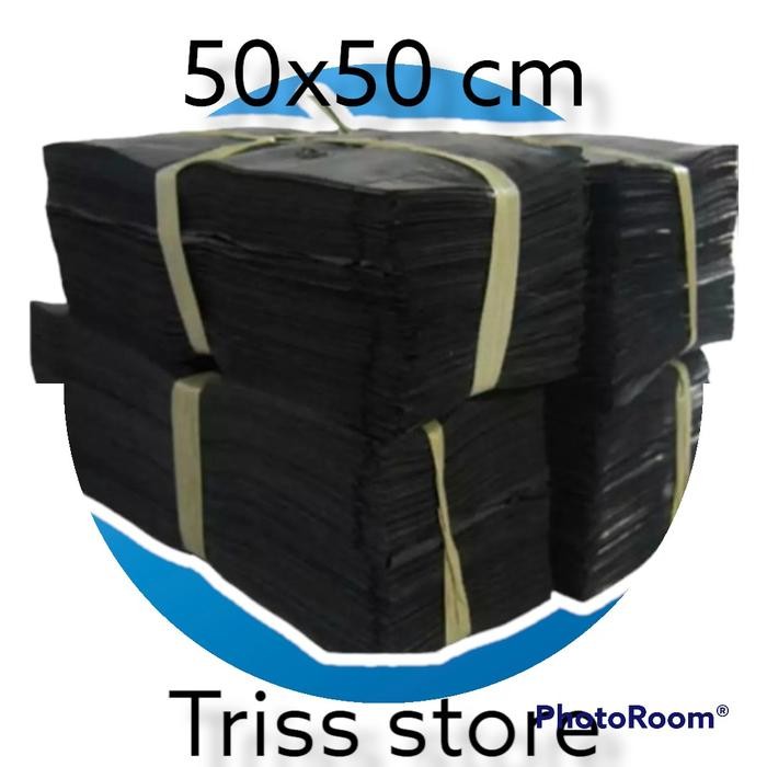 plastik polybag ukuran 50x50 cm kemasan 1 kilogram..polybag tanaman.