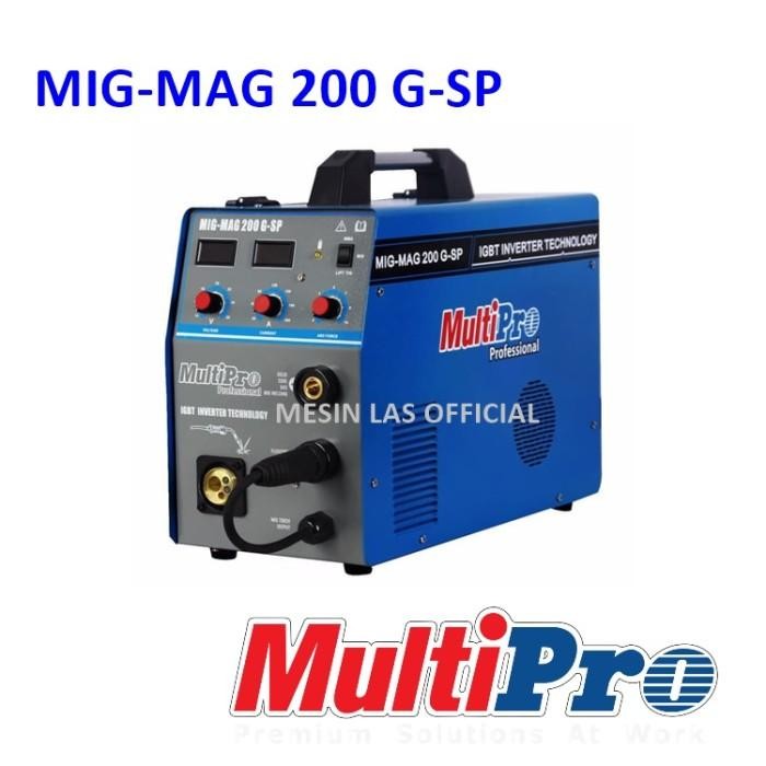 Berkualitas Mesin Las Multipro Mig Mag 200 Gsp 3 In 1 Tanpa Gas Co Mma Tig Argon Terlariss 