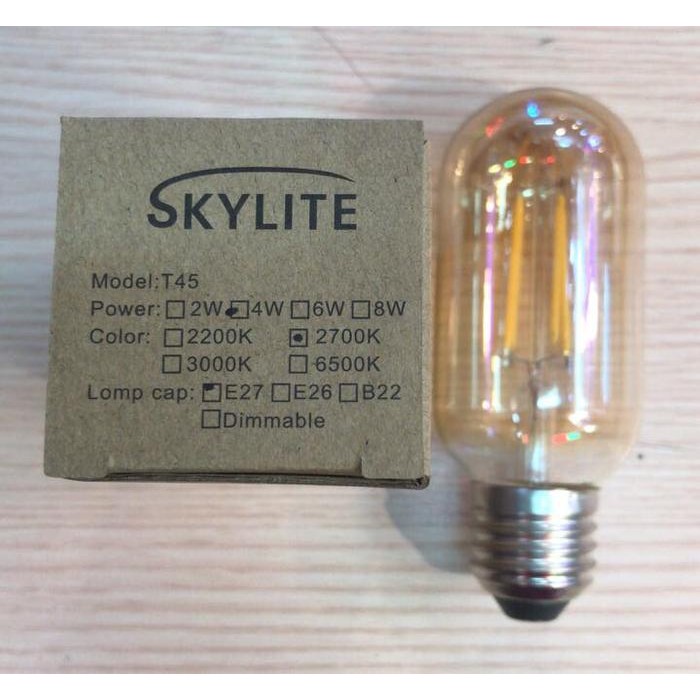 e4n7- Lampu Edison Led Filamen / Filament 4 Watt / 4W / 4 W E27