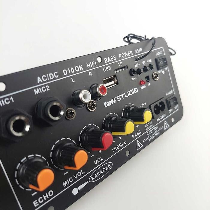 Amplifier Board Karaoke 400 Watt Mono Treble Bass Bluetooth USB Remote
