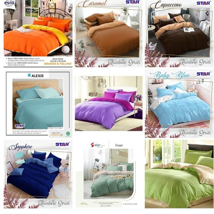 Kintakun - Sprei Katun Polos / Sprei Anti Geser / Sprei 120X200 100X200 90X20