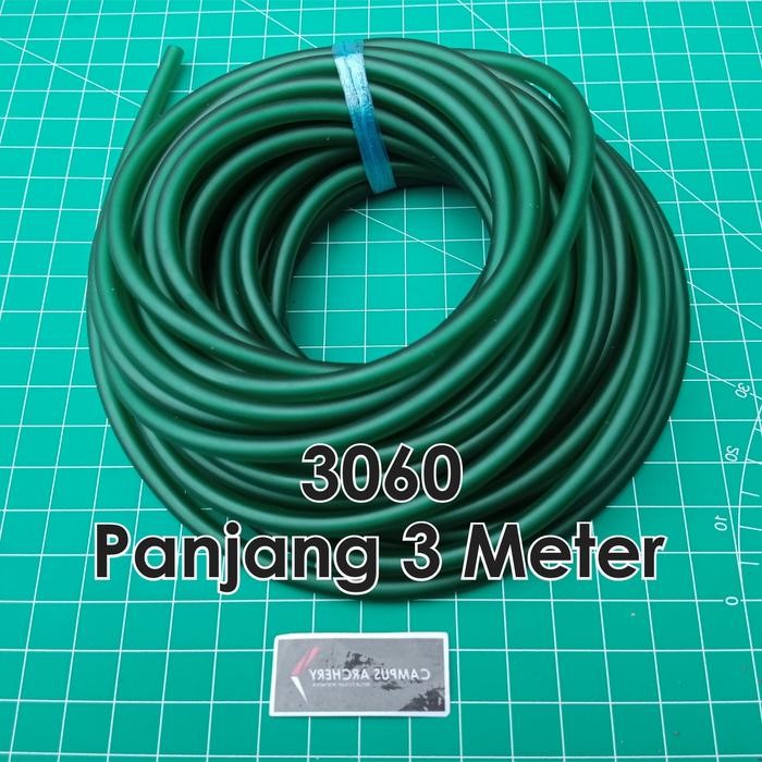 q9v5- Karet Ketapel 6 Mm 3060 Hijau Tua Panjang 3 M