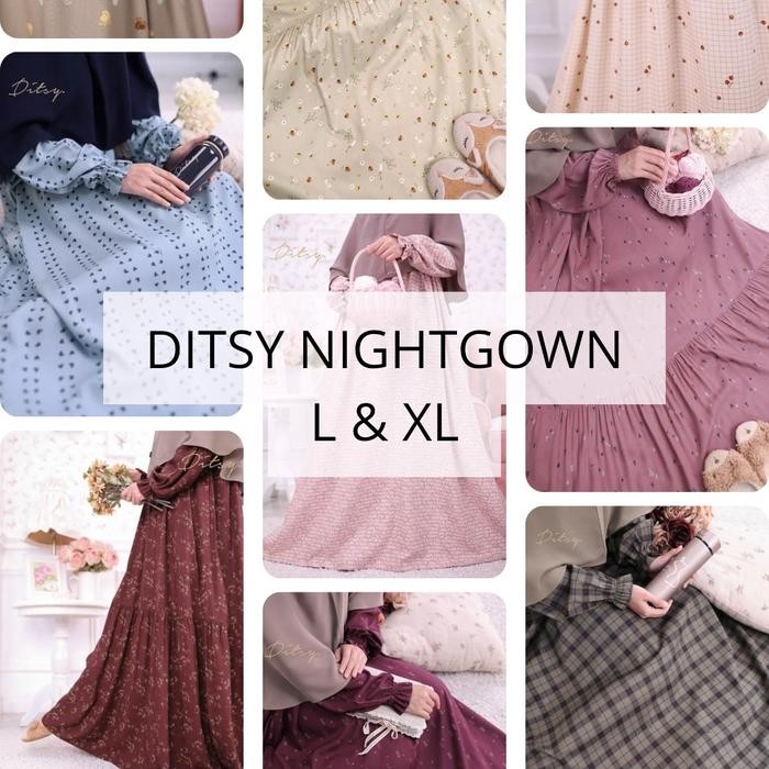 KirimCpT- Ditsy Agustus 2025 Nightgown Size L Xl Ditsy Addict Dress Vintage Viscose Premium