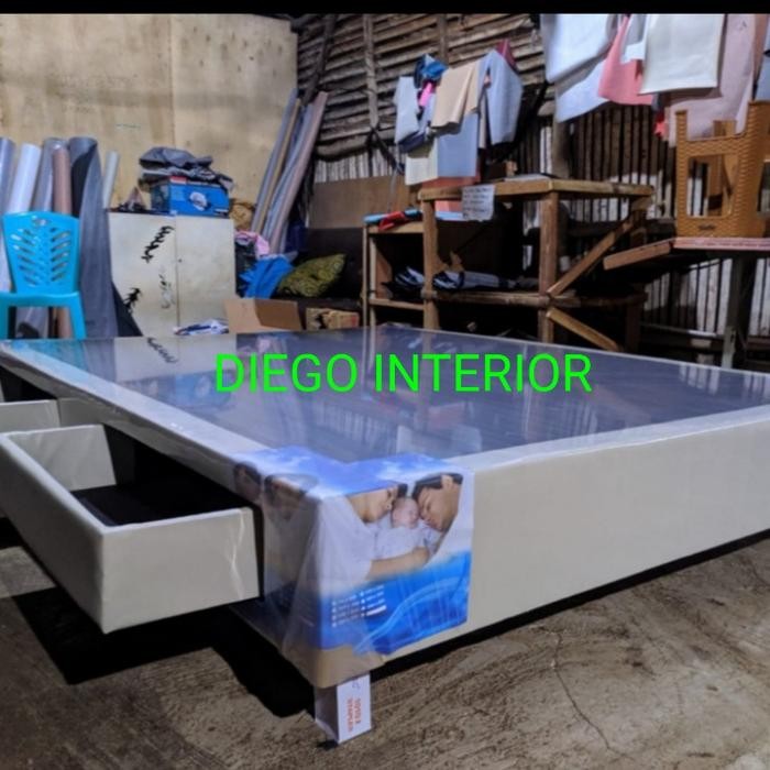 Dipan Divan Laci Tanpa Sandaran Rangka Tempat Tidur Untuk Kasur 160 Pasti Promo