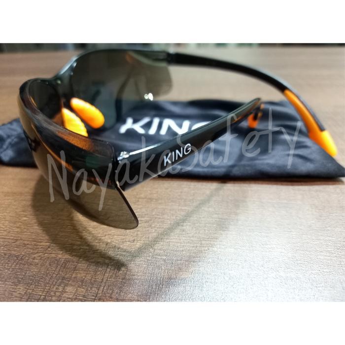 New New Kacamata Safety Black Smoke King / Kacamata Proyek Black Smoke King