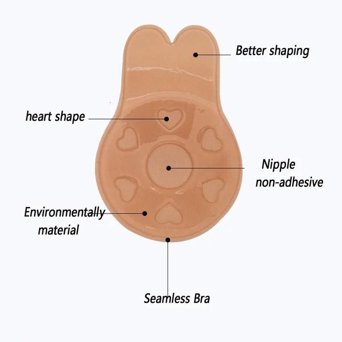 Rabbit Silicone Bra Nipple Pads BH Bra tempel PUSH UP Lift Cover