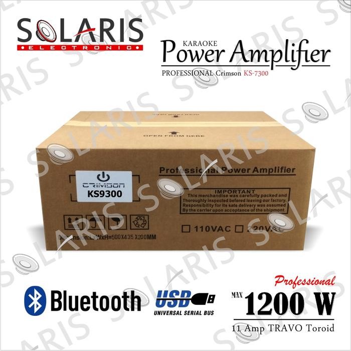 Hemat Power Amplifier 1200 Watt Bluetooth Usb Crimson Ks-9300 Premium Terlariss 