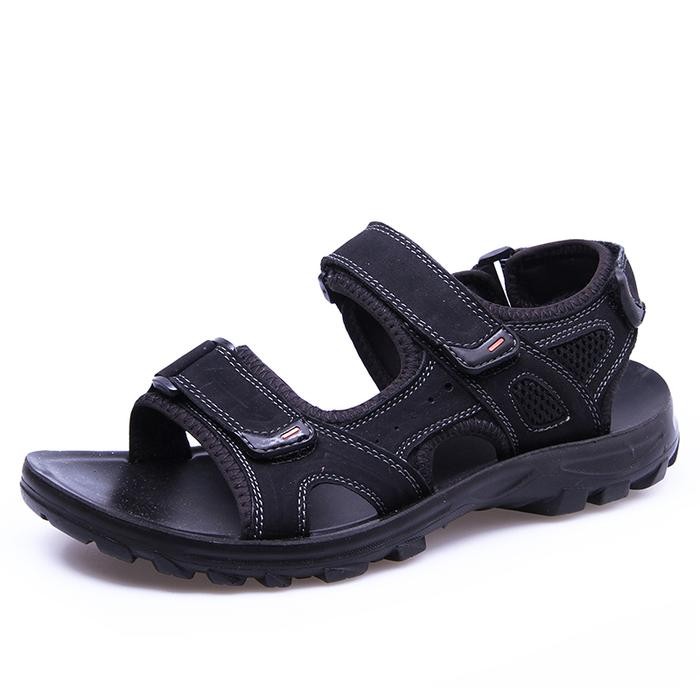 Spo- Sandal Pria Kasual Sandal Cowok Gunung Kulit Asli Trendy Terkini
