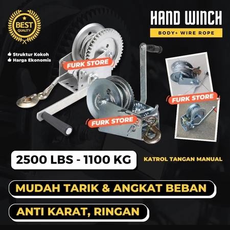 Hand Winch Katrol Manual 2500LBS, Katrol Manual, Katrol Seling