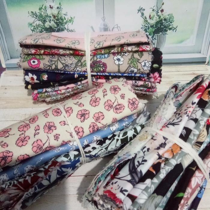 Kain Perca Motif Bunga Cantik