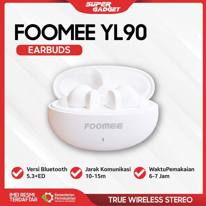 SALE Foomee YL90 TWS Bass Earphone Wireless Bluetooth