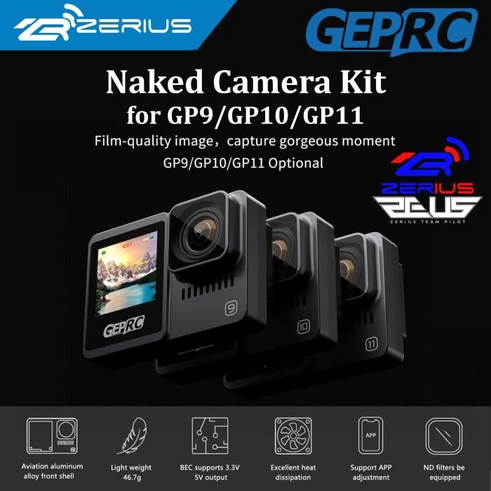 GEPRC NAKED CAMERA KITS & PARTS FOR GOPRO 9/10/11 NAKED GOPRO 9/10/11