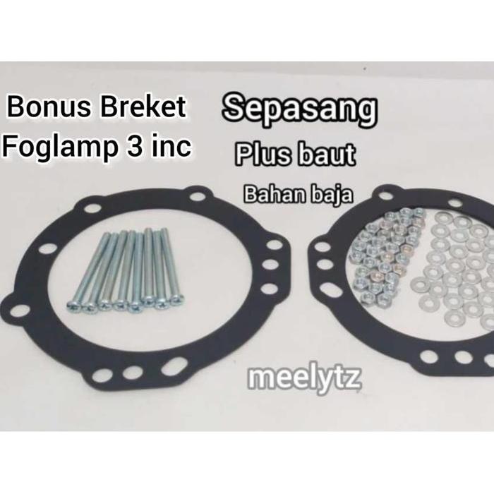 IBRIGHT C990 - Sepasang Foglamp 3inc IBRIGHT Upgrade Honda dan Toyota Blue Lens C 990 Bonus Breket