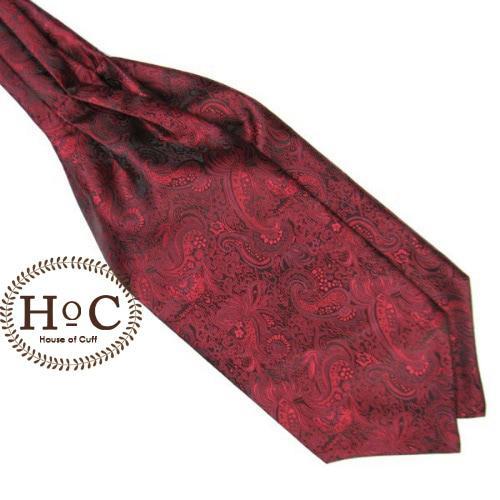 Houseofcuff Dasi Ascot Tie ASCOT / CRAVAT TIE MAROON