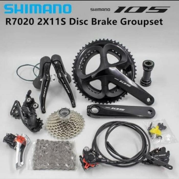 Baru Groupset Shimano 105 R7020 Hydaulic Disc Brake