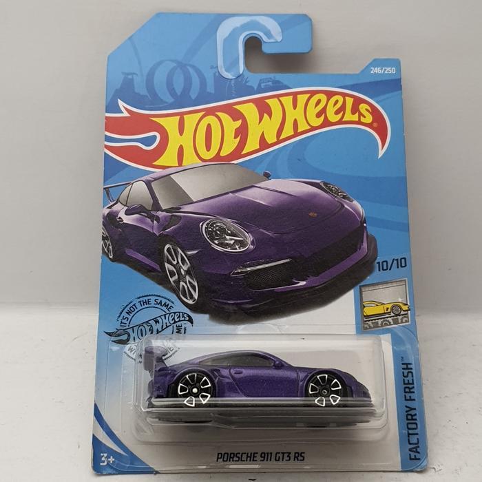 Original Hotwheels Porsche 911 Gt3 Rs Purple Terbaru 